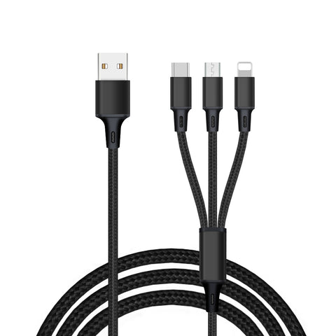 3-Way Braided USB Adapter Cable.