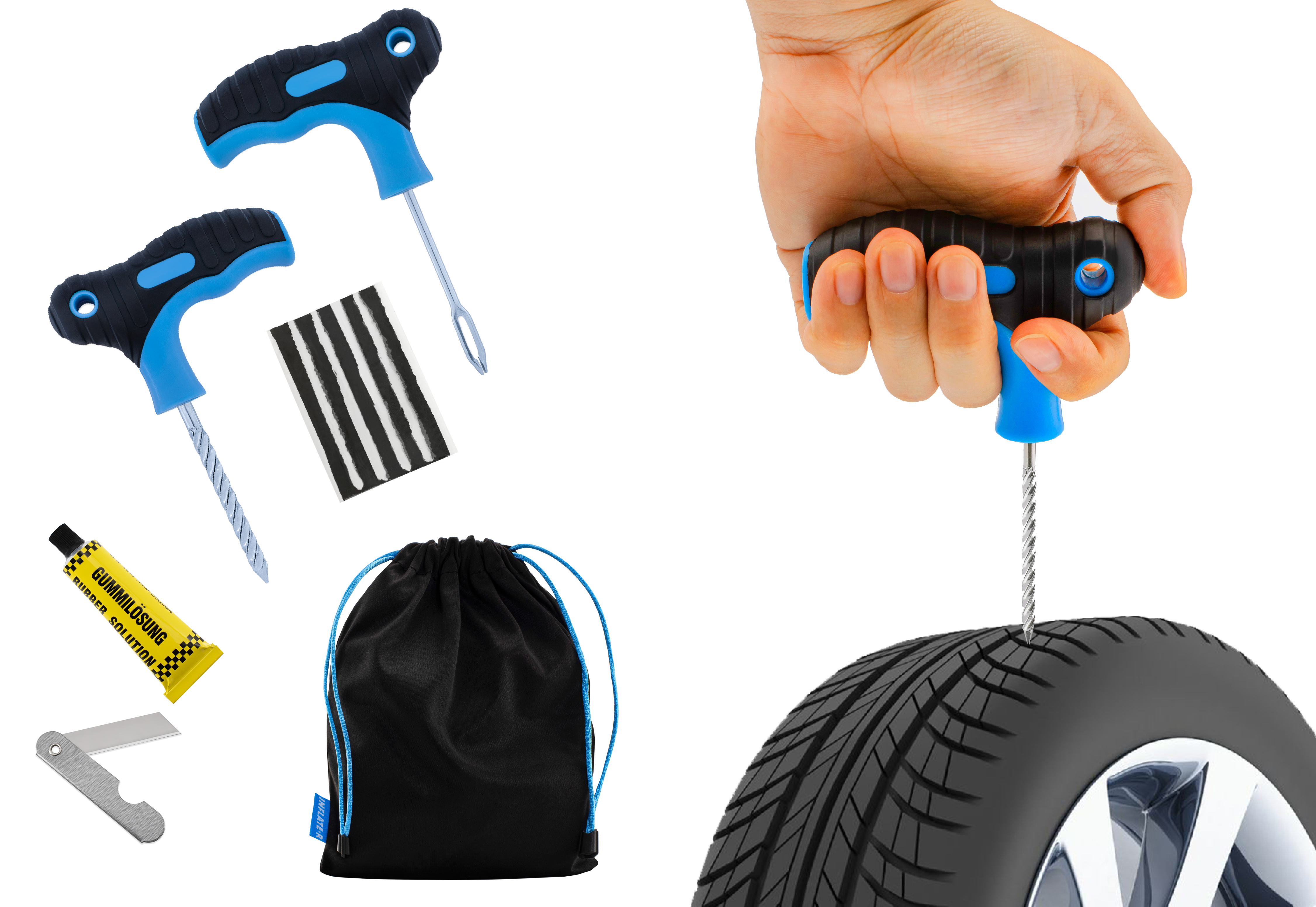 Raw Tools Tyre Puncture Repair Kit for Cars - 35 Piece, Shop Today. Get it  Tomorrow!