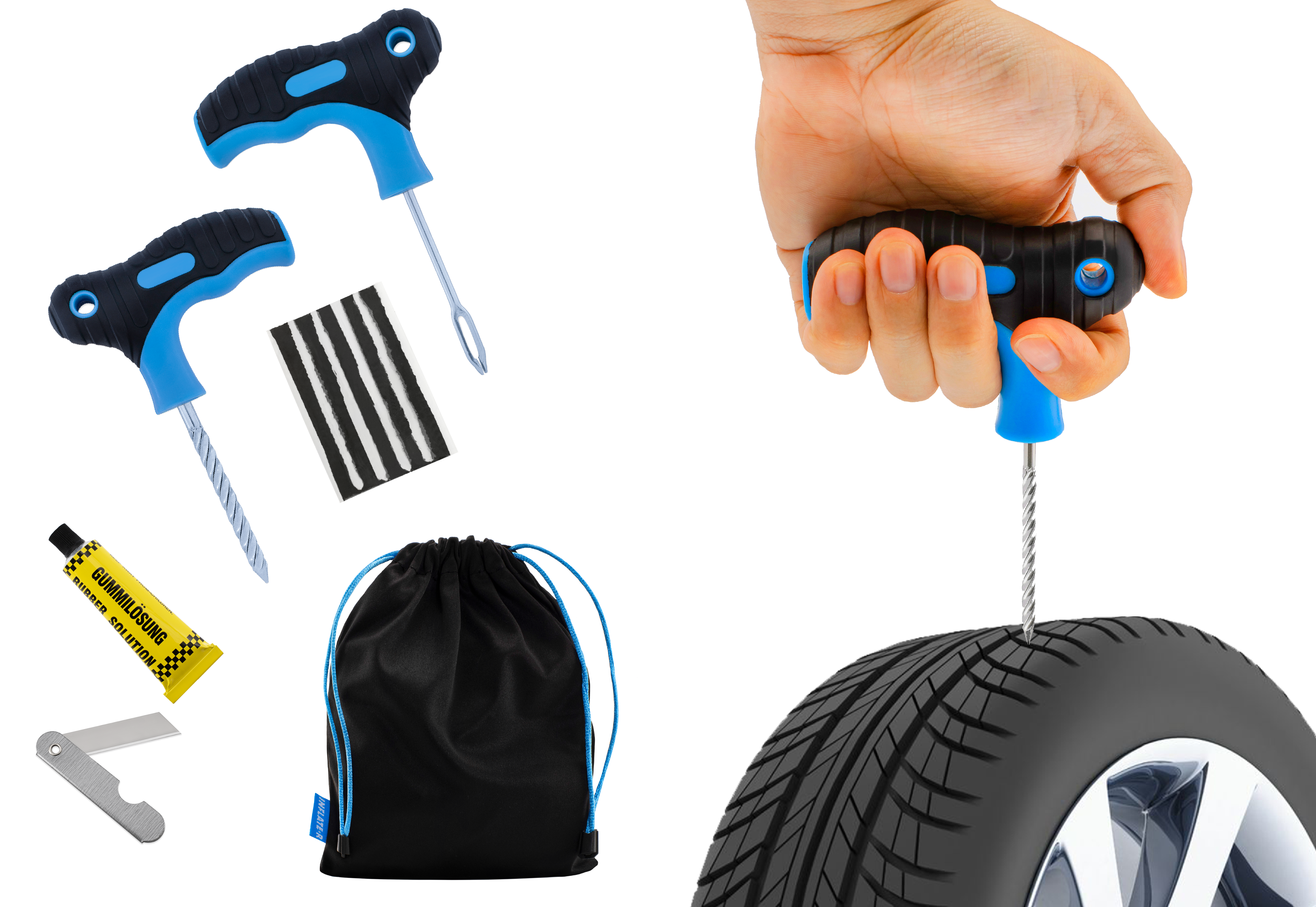 Tire Puncture Repair Kit.